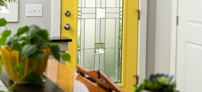How to Paint the Frame of Your Entry Door Window